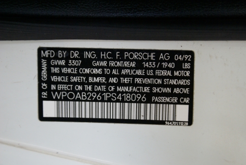 Used 1993 Porsche 911 RS America
