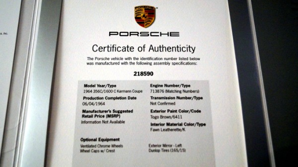 Used 1964 Porsche 356 C