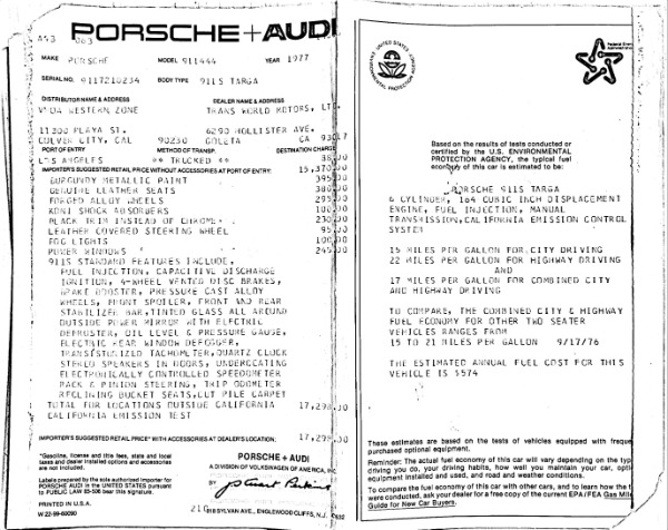 Used 1977 Porsche 911 Targa S