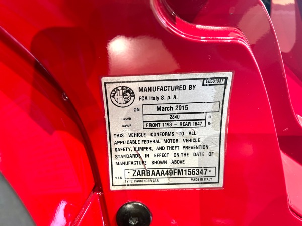 Used 2015 Alfa Romeo 4C