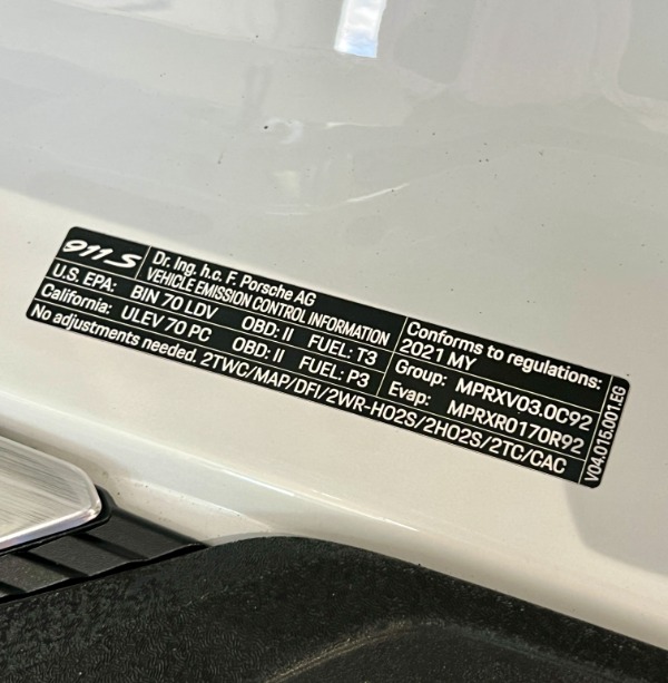 Used 2021 Porsche 911 Carrera S 7 spd Manual